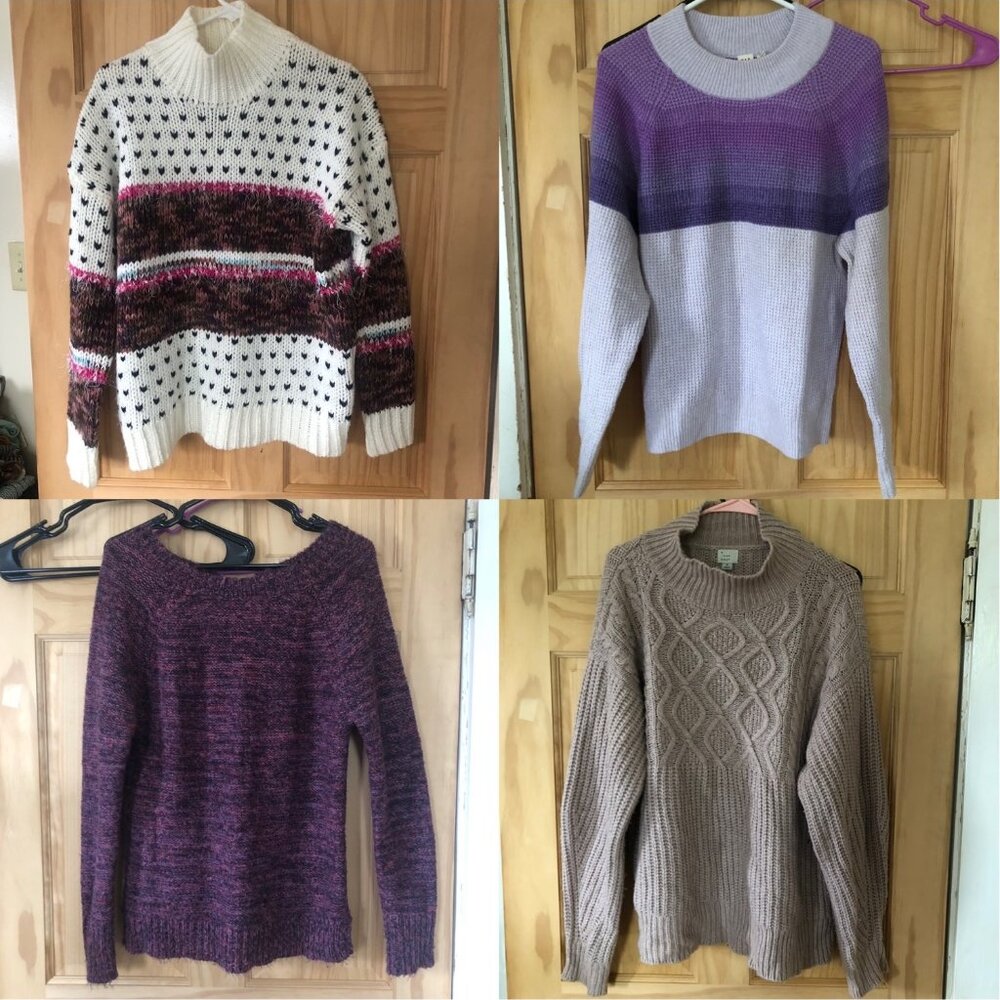 Cozy Knit Sweaters from Anthropologie, Loft & more - Bundle of 4, Sz M
